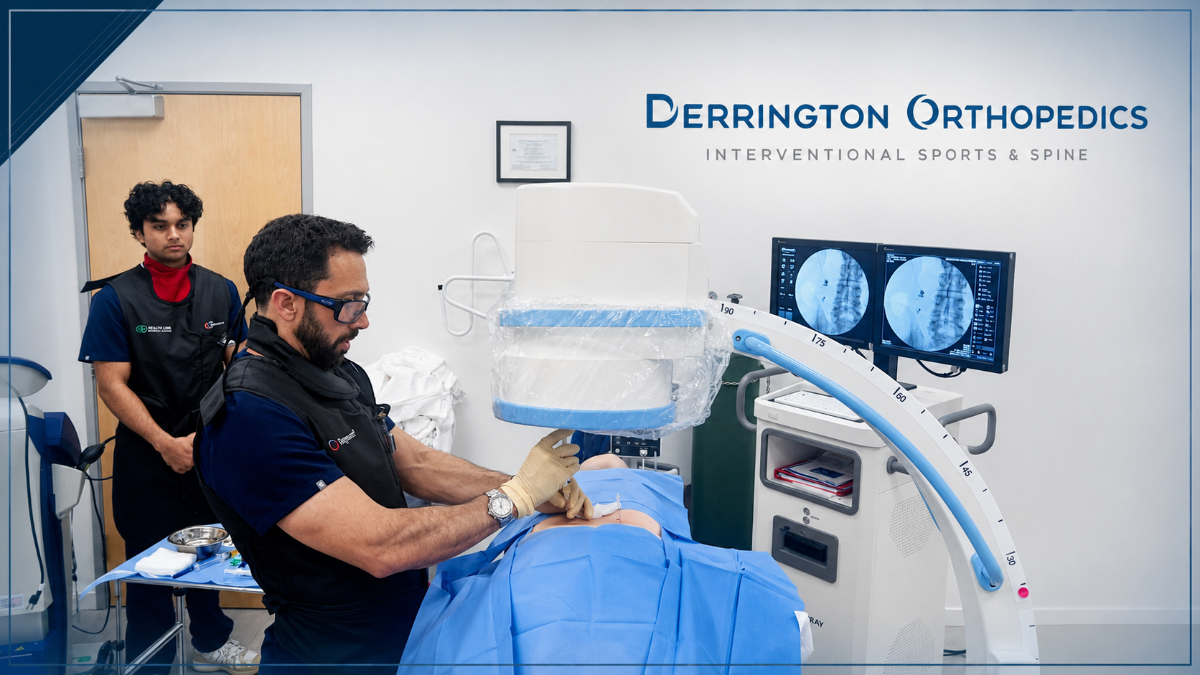 Ultrasound-guided PRP injection for knee pain at Derrington Orthopedics Carlsbad